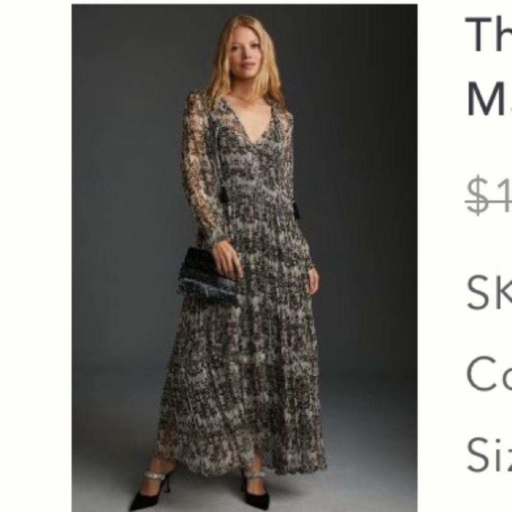 Anthropologie Maxi dress- brand new never worn